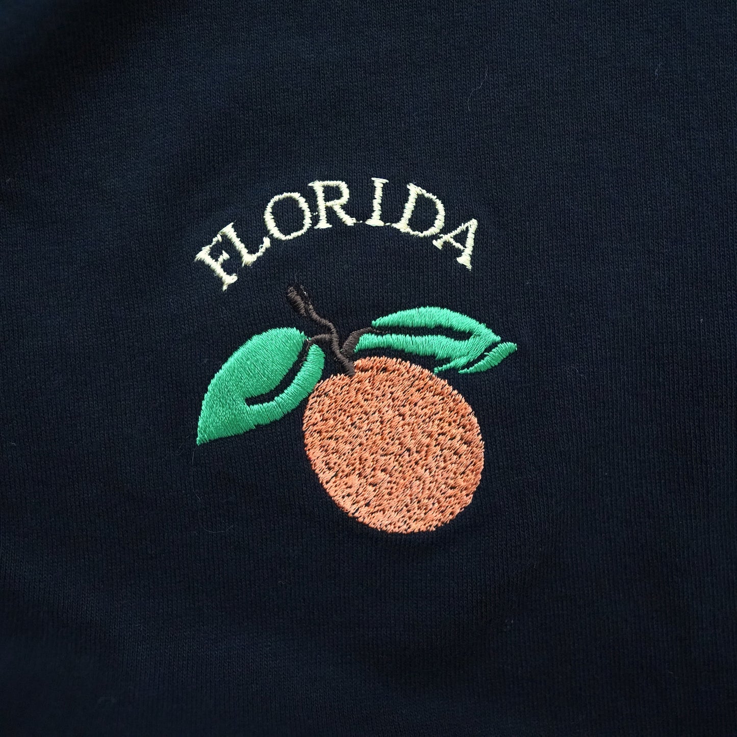 orange embroidery tee