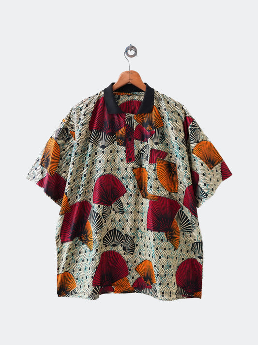 half button design shirt