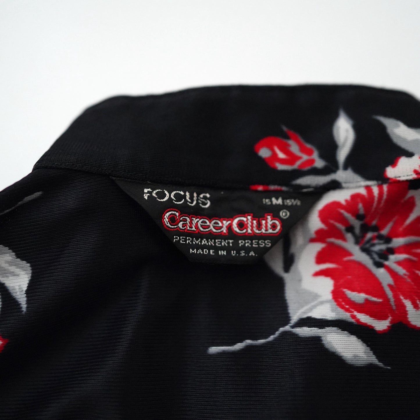 70s FOCUS Career Club flower shirt