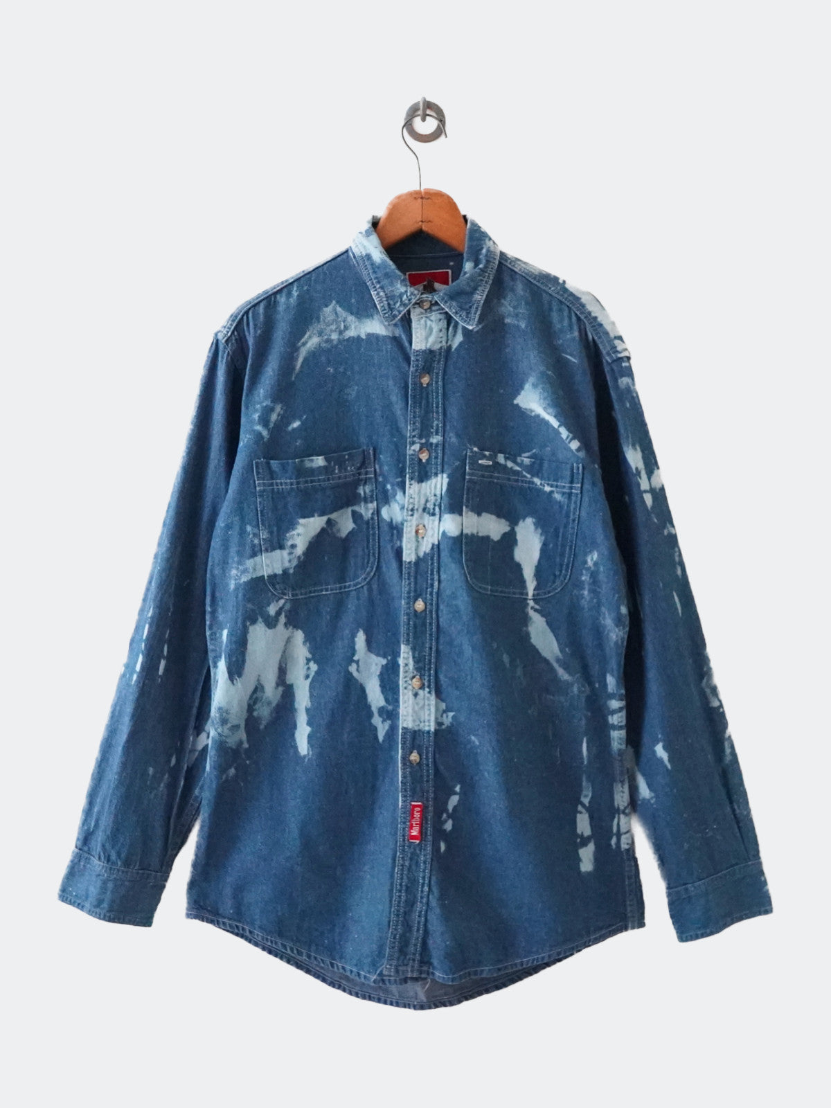 90s Marlboro tie dye denim shirt