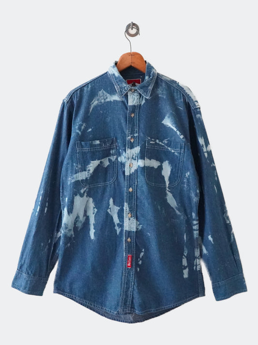 90s Marlboro tie dye denim shirt