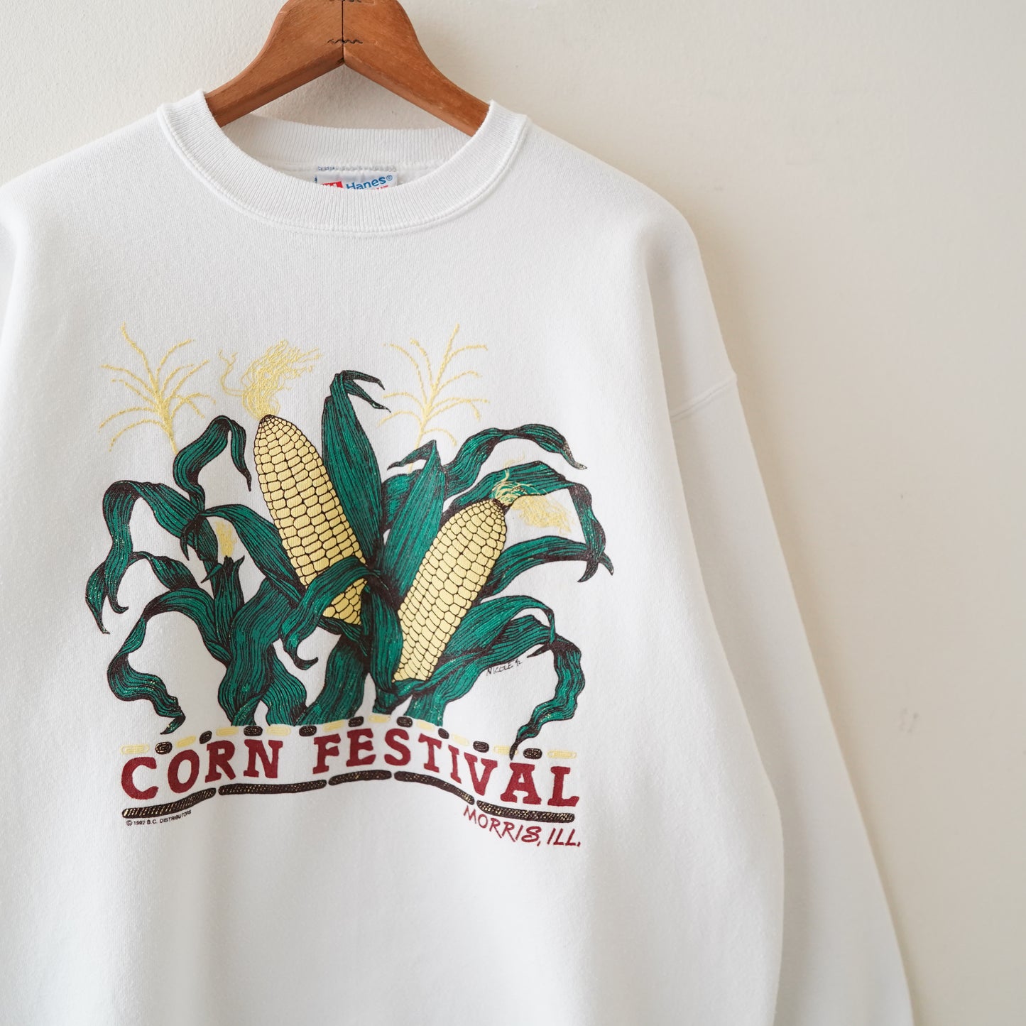 90s Hanes corn print sweat