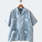 embroidery satin shirt
