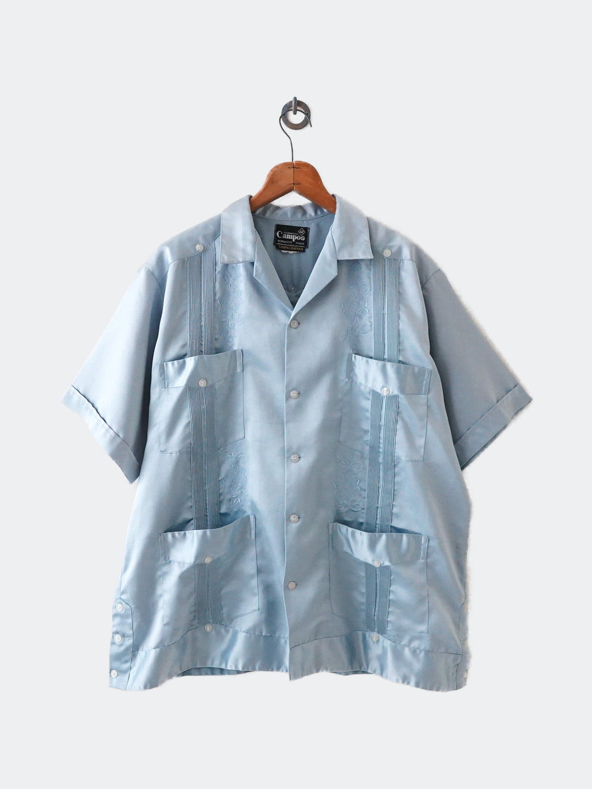 embroidery satin shirt