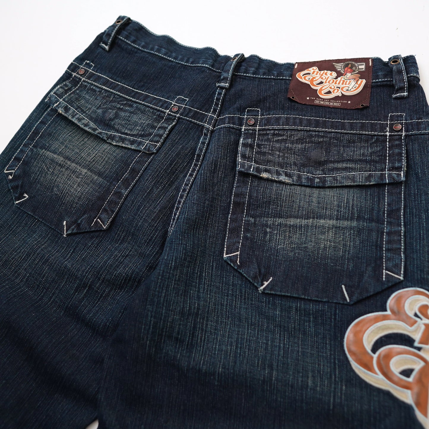 ENYCE embroidery denim pants