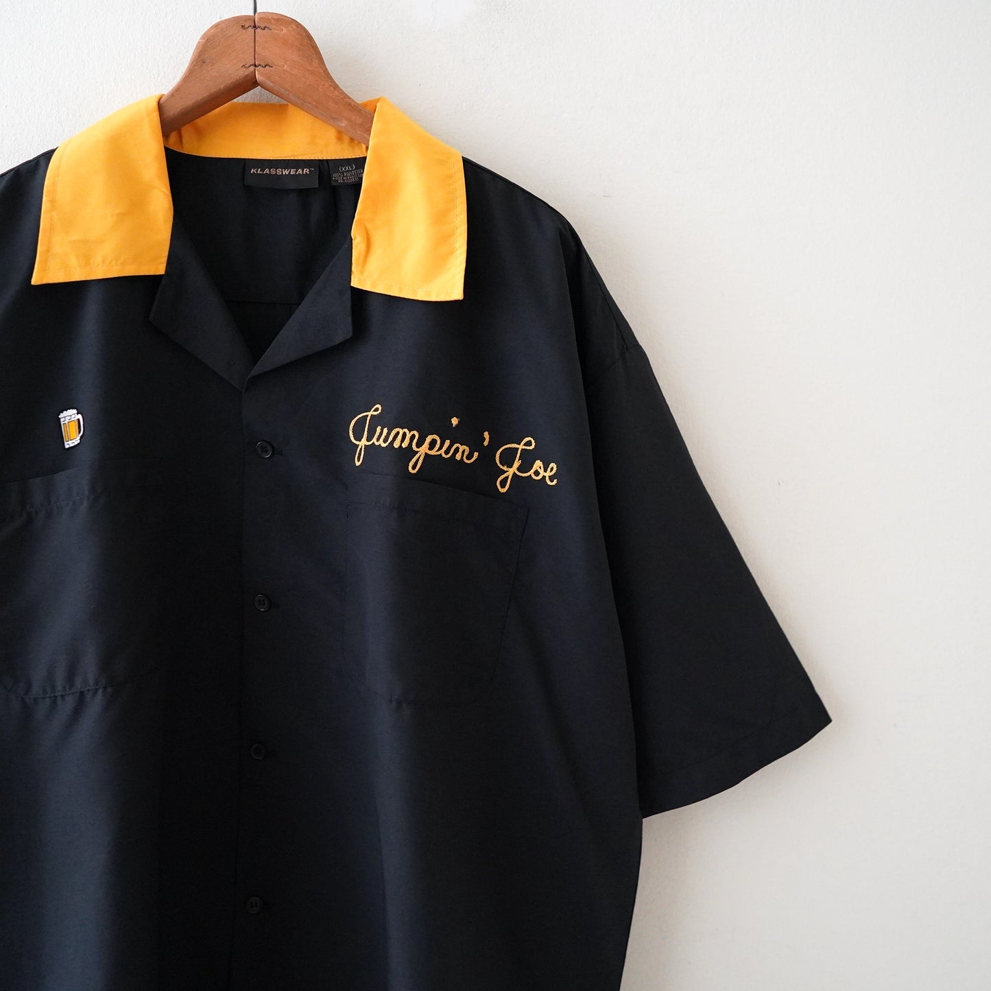 open coller bowling shirt