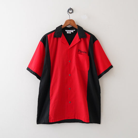 open coller bowling shirt