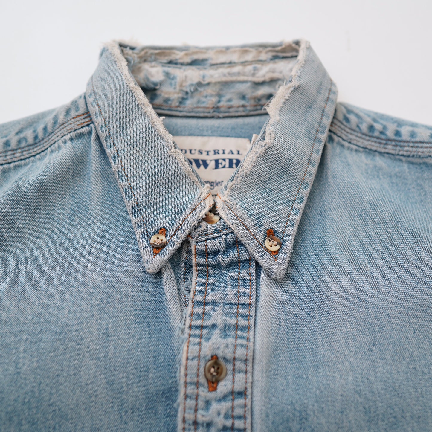 Wrangler button down collar denim shirt