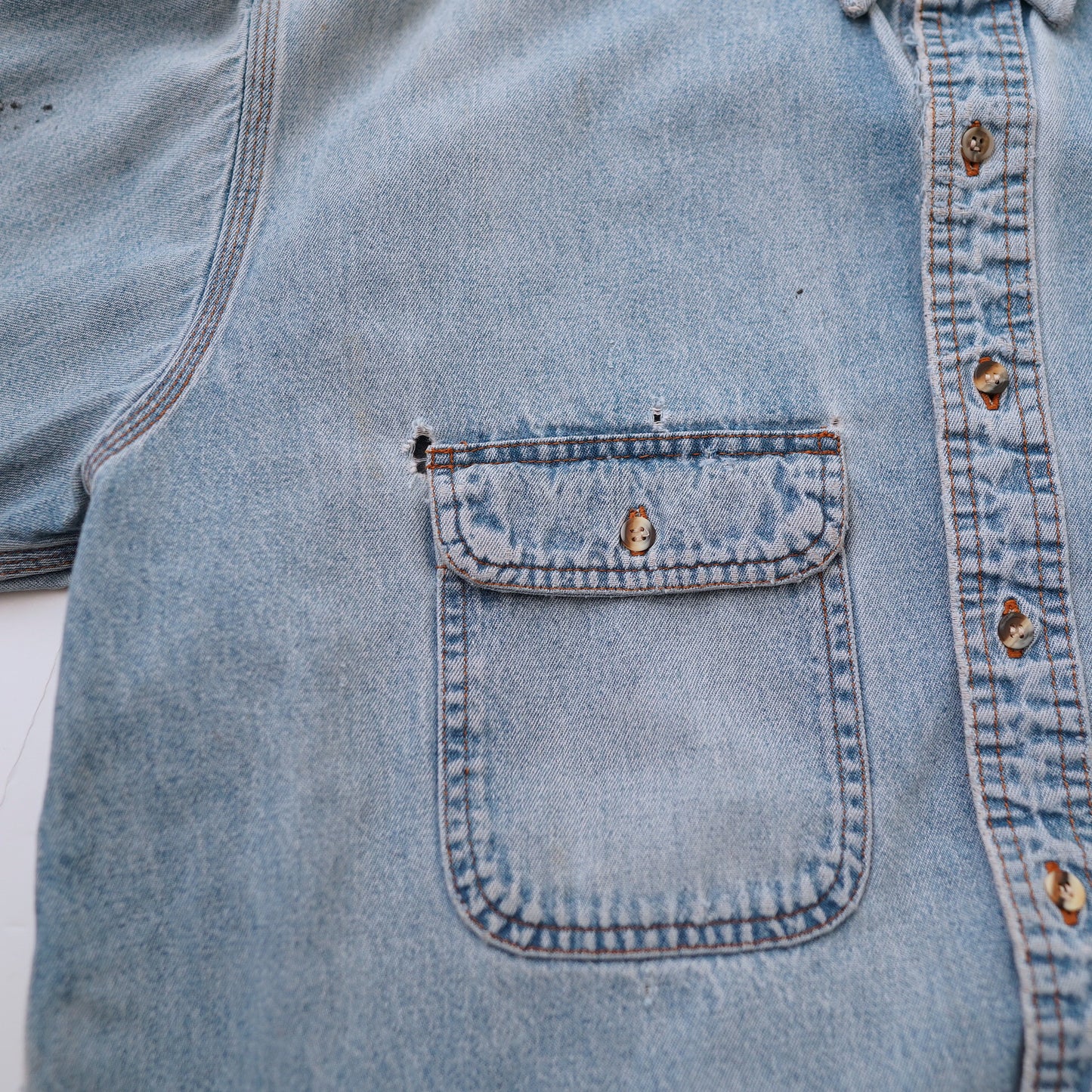 Wrangler button down collar denim shirt