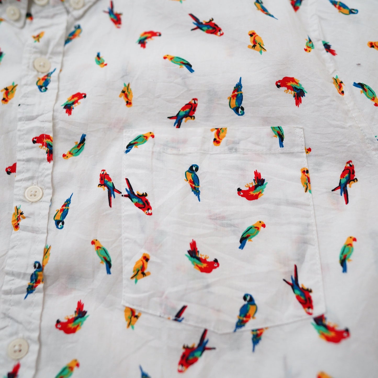 parrot print shirt