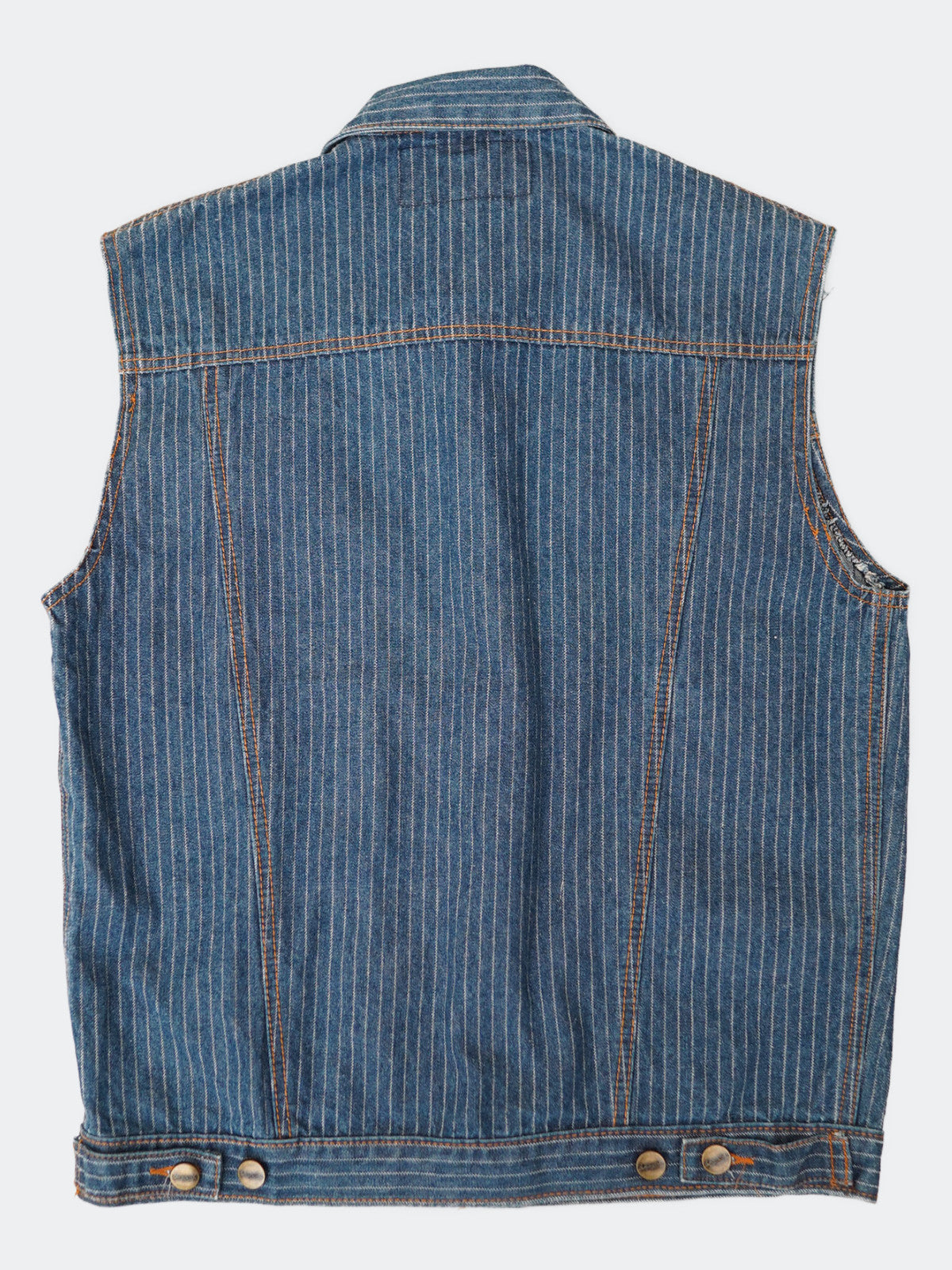 denim stripe vest