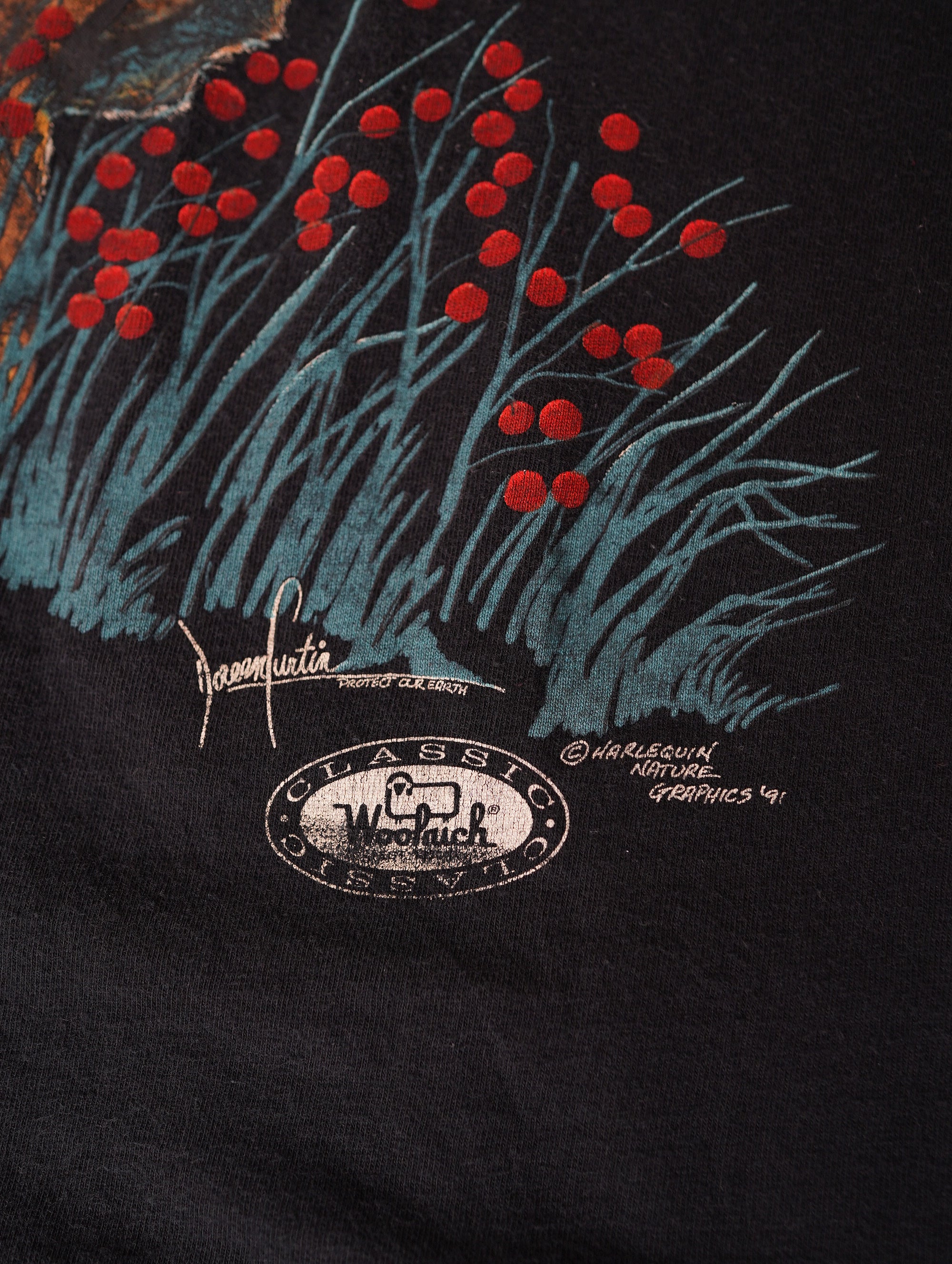 90s Woolrich animal tee – NEVERKNOWS