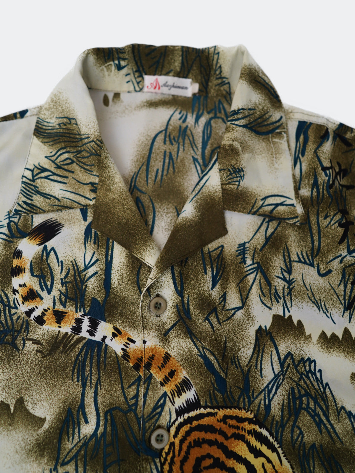 open collar tiger shirt