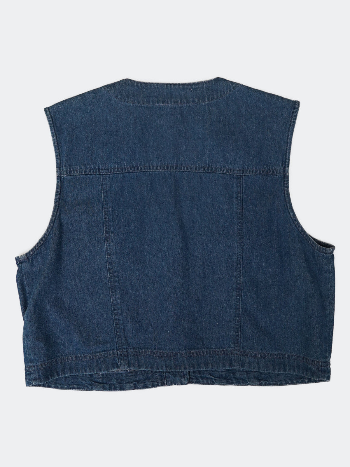 cow pattern denim vest