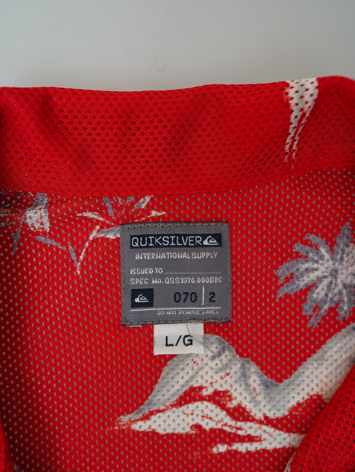QUIKSILVER mesh aloha shirt