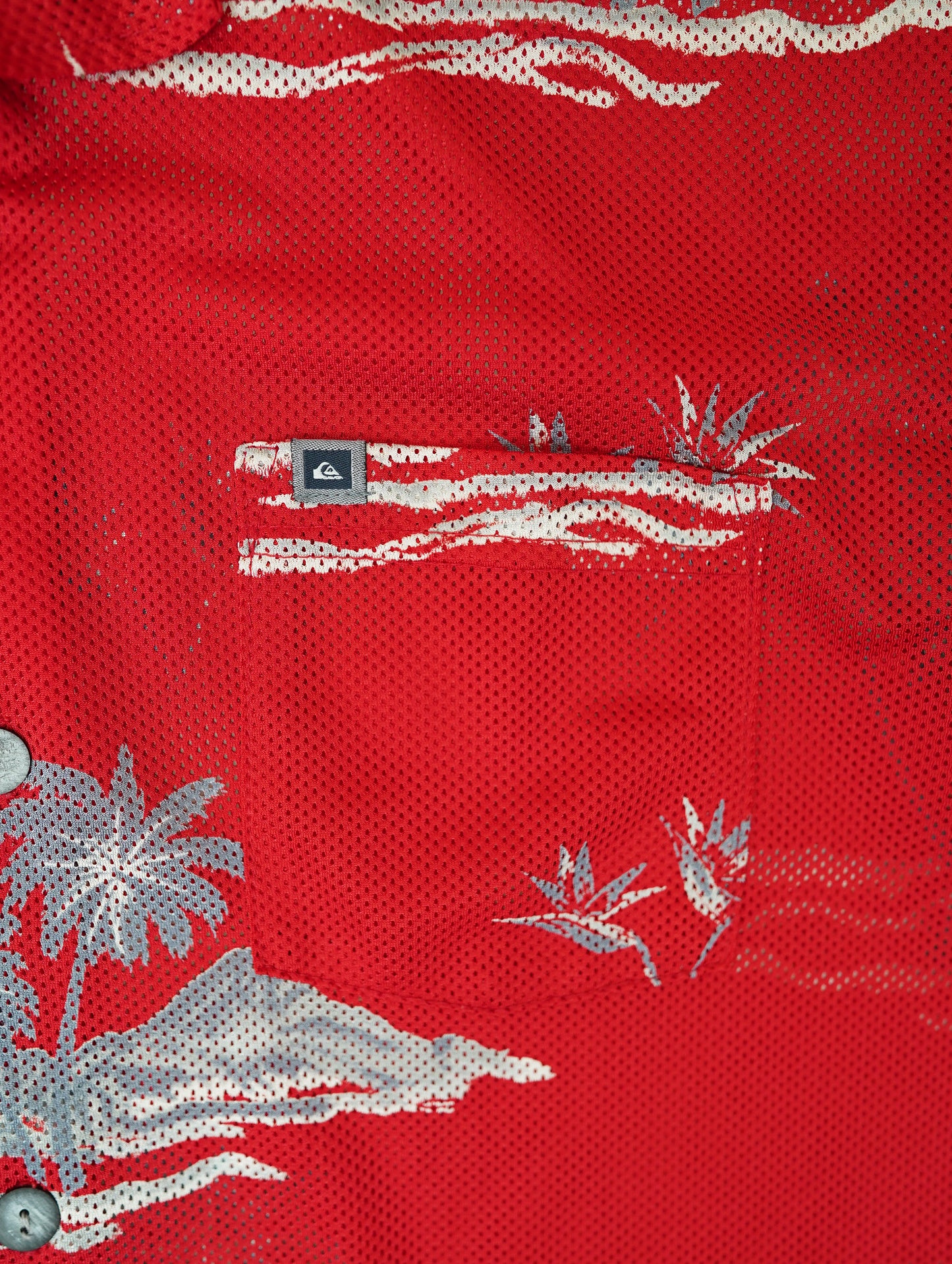 QUIKSILVER mesh aloha shirt