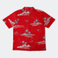 QUIKSILVER mesh aloha shirt