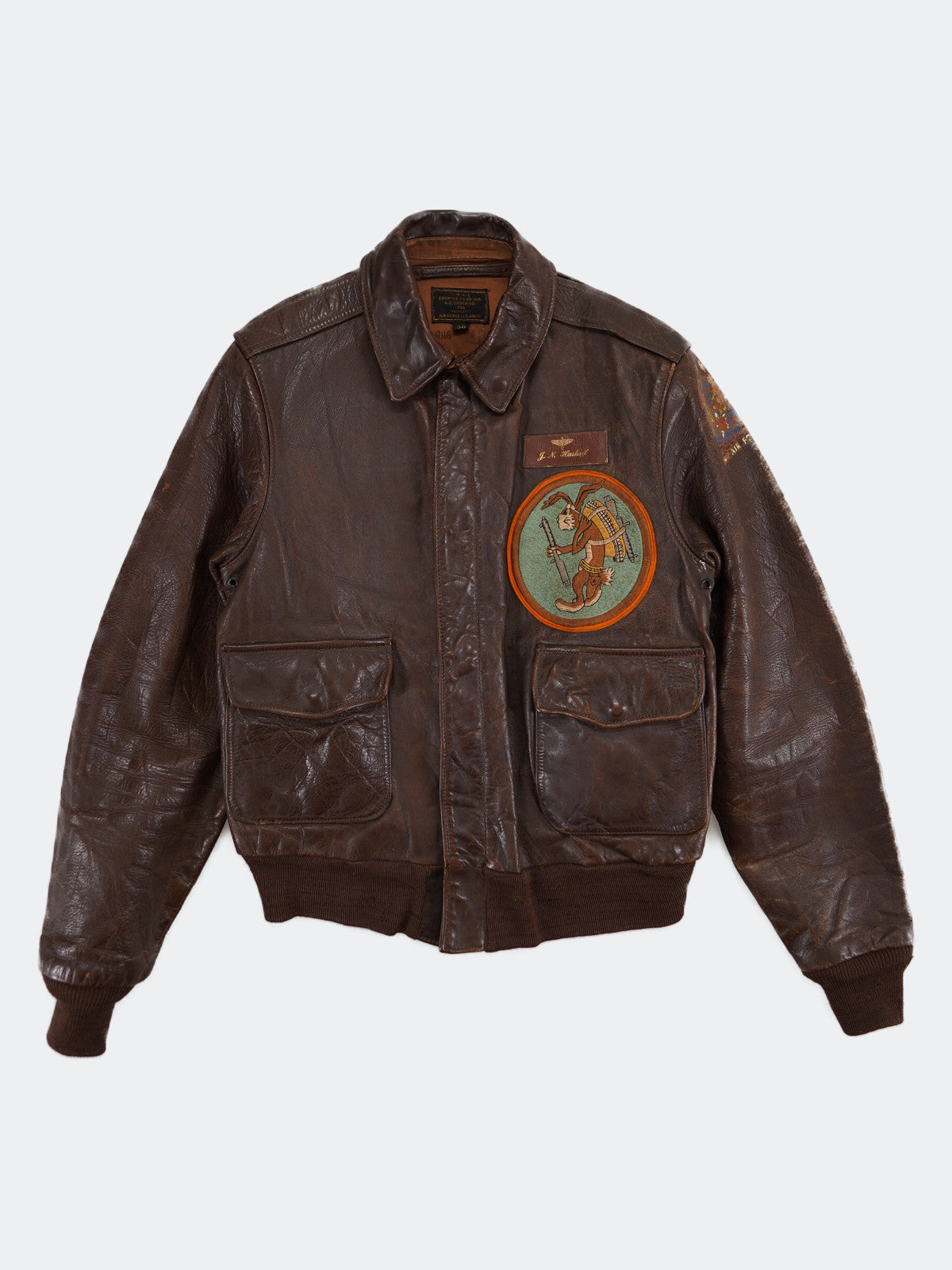 40s A-2 leather flight jacket