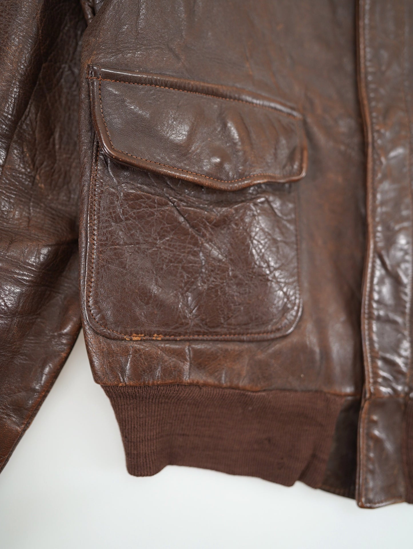 40s A-2 leather flight jacket