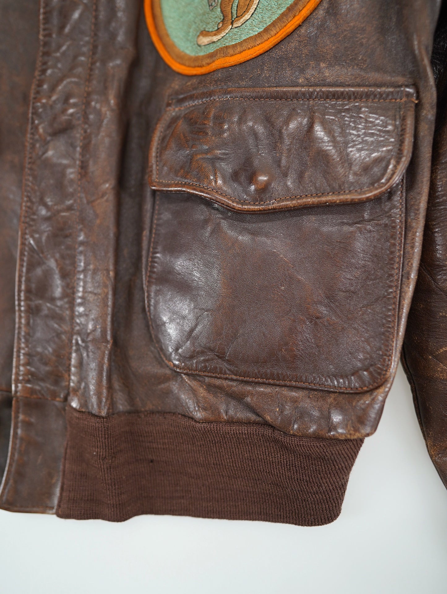 40s A-2 leather flight jacket