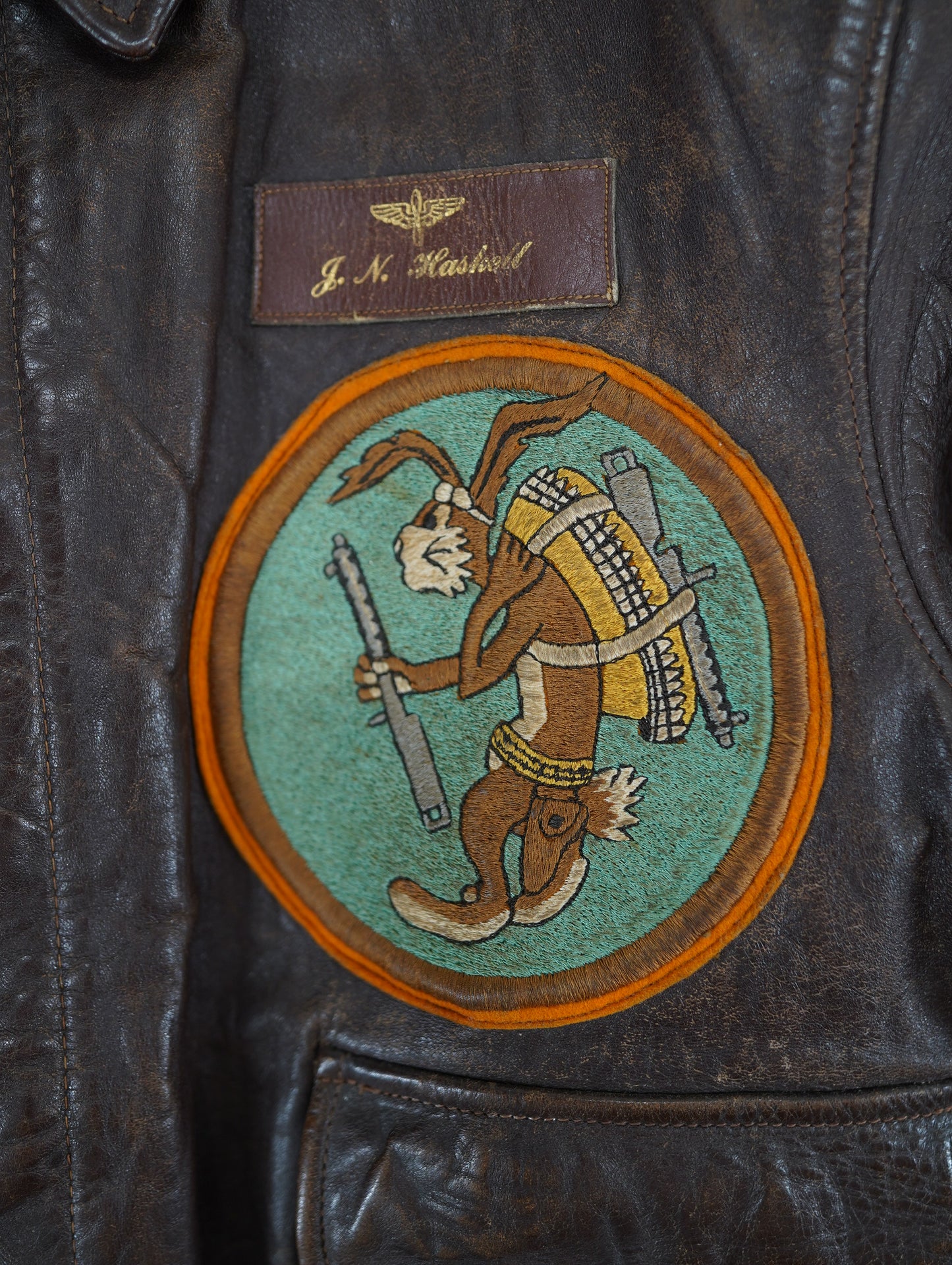 40s A-2 leather flight jacket