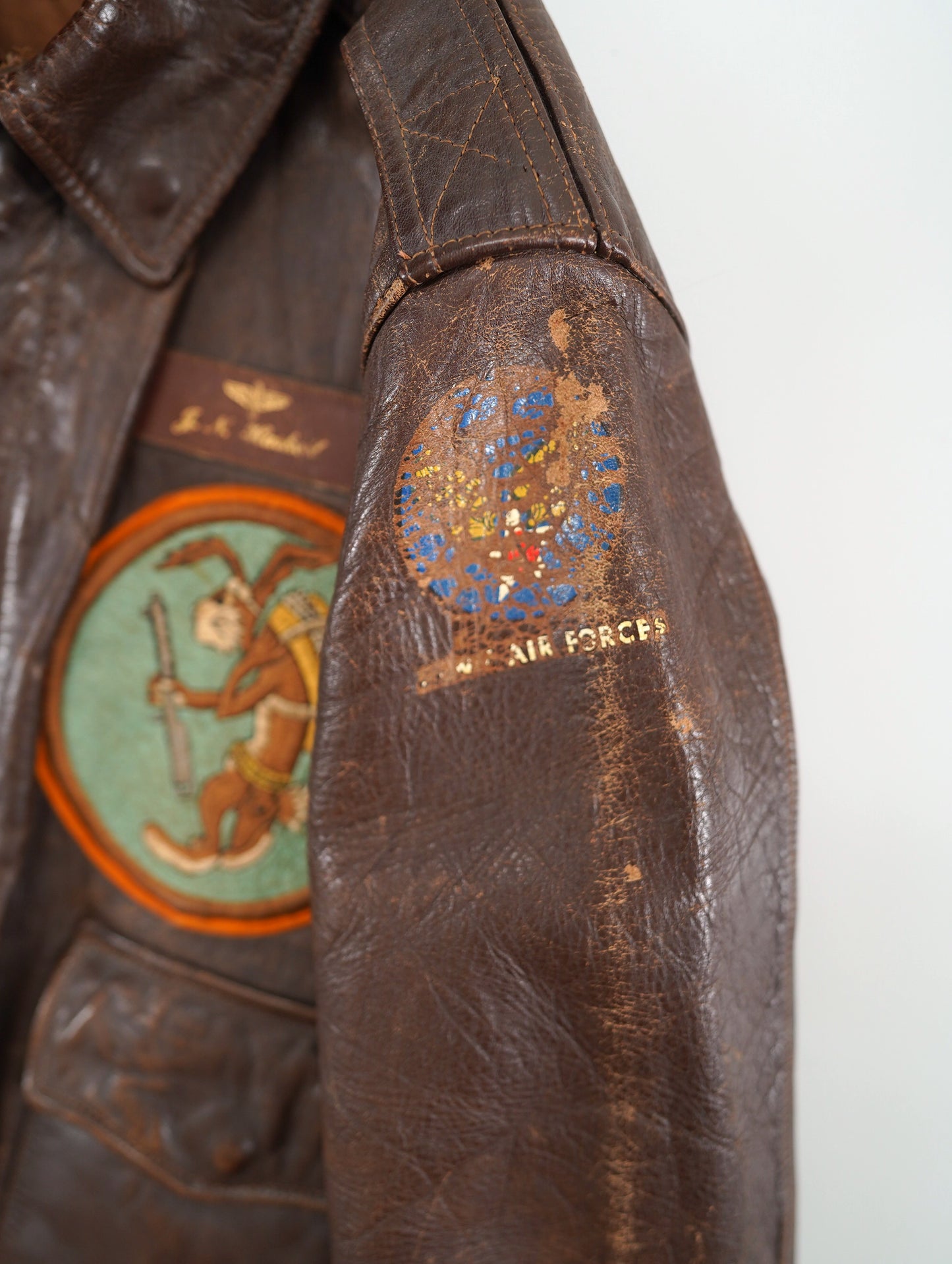 40s A-2 leather flight jacket