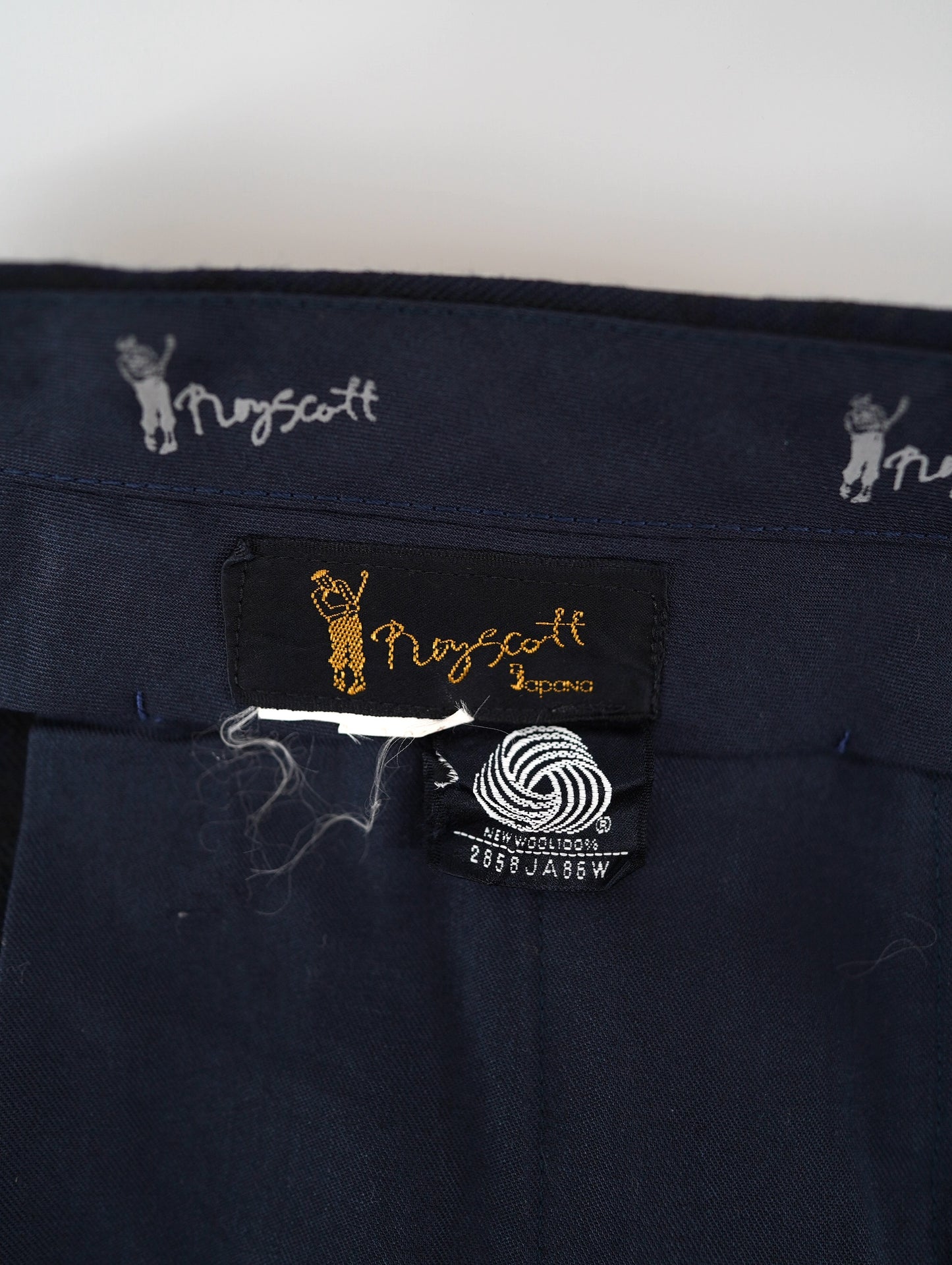 two tuck wool check pants