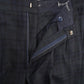 two tuck wool check pants