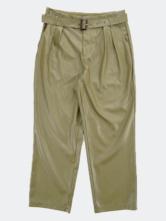 two tuck polyester pants