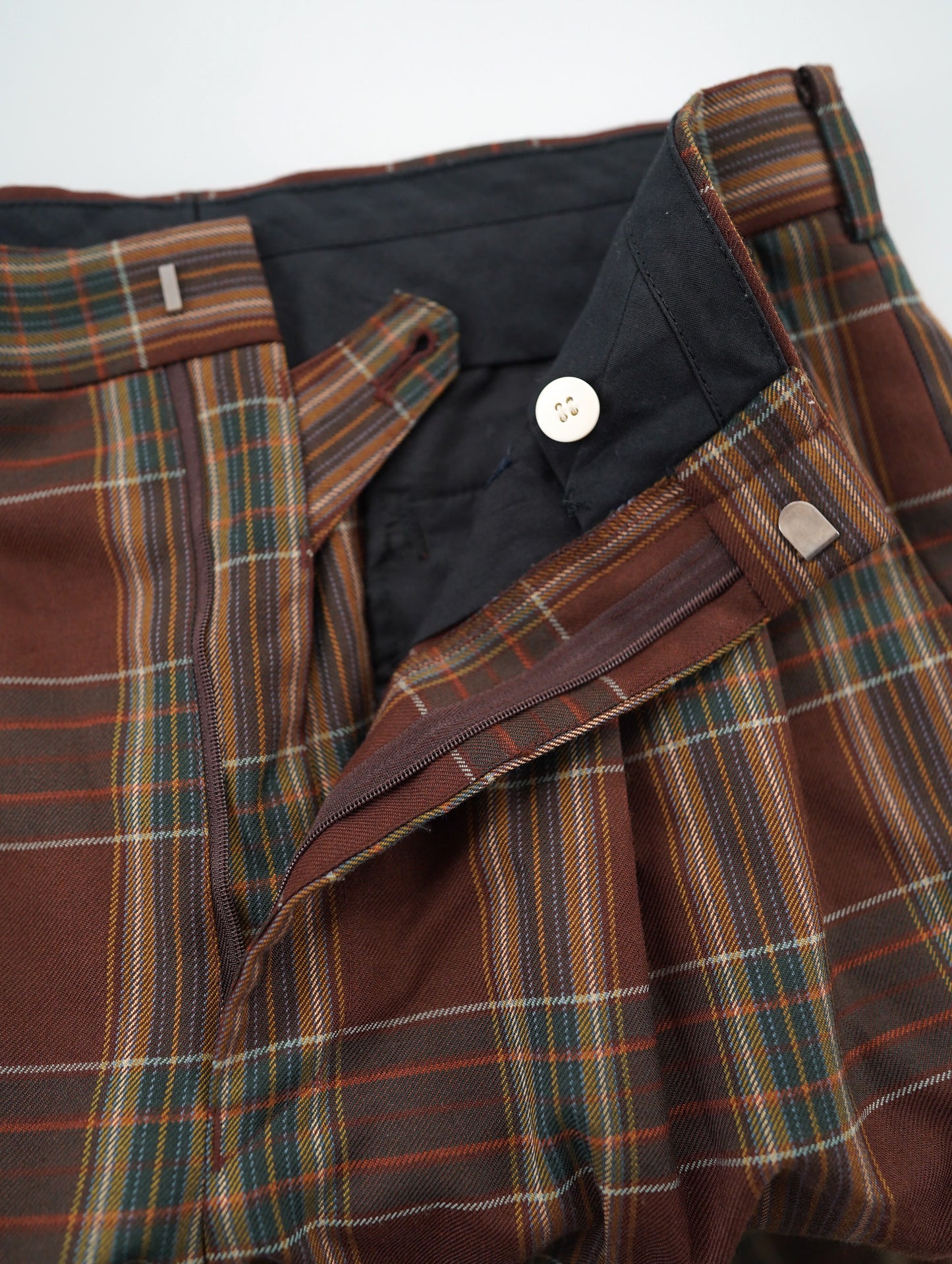 90s check pattern pants