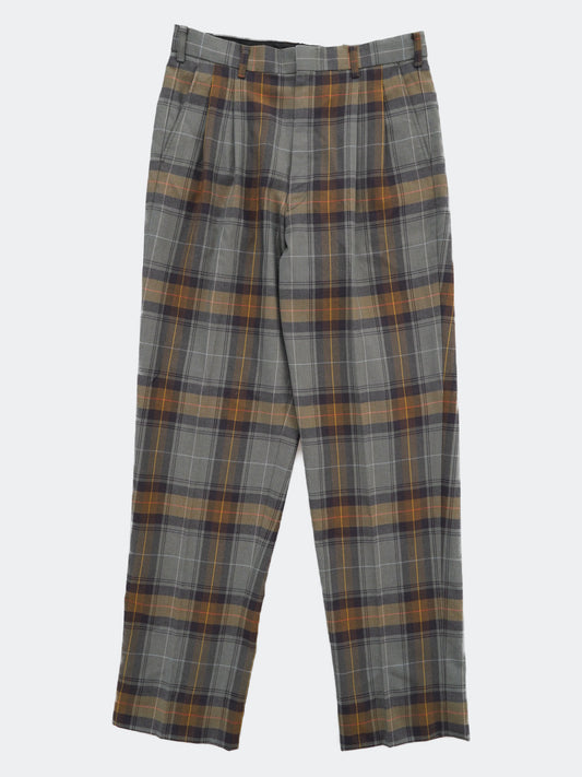 90s check pattern pants