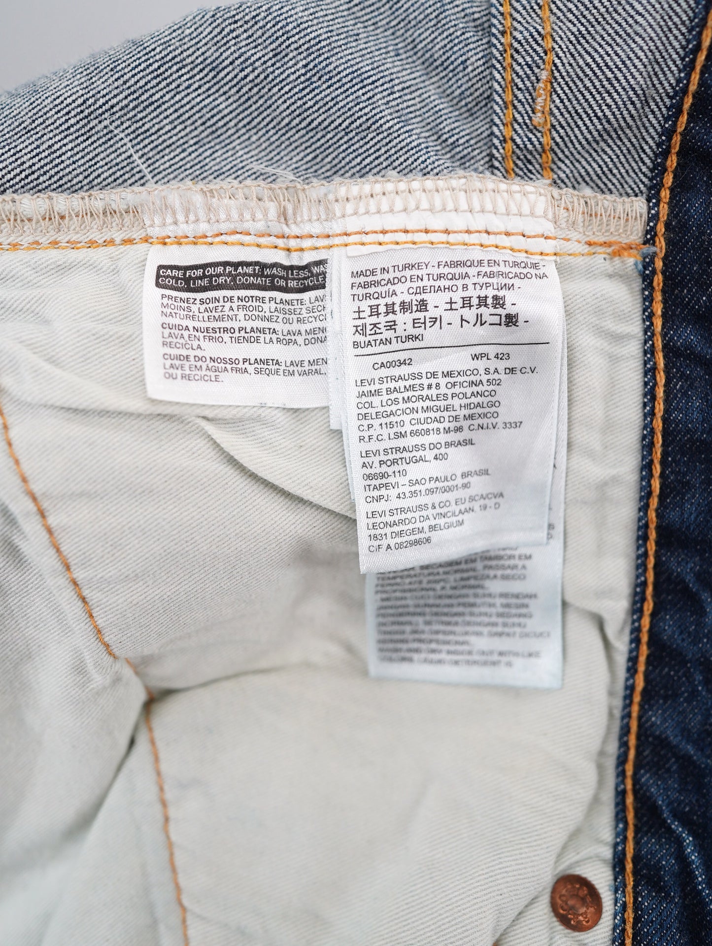 501XX Levi's denim pants