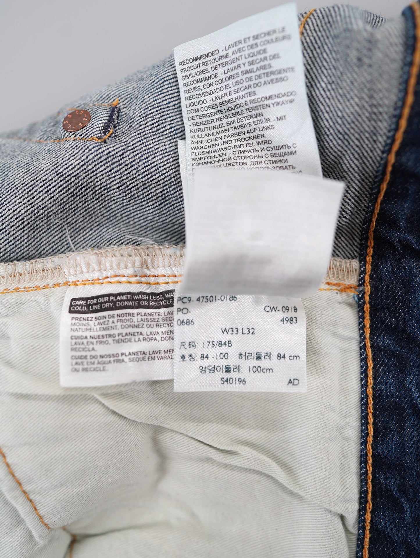 501XX Levi's denim pants