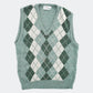 argyle knit vest