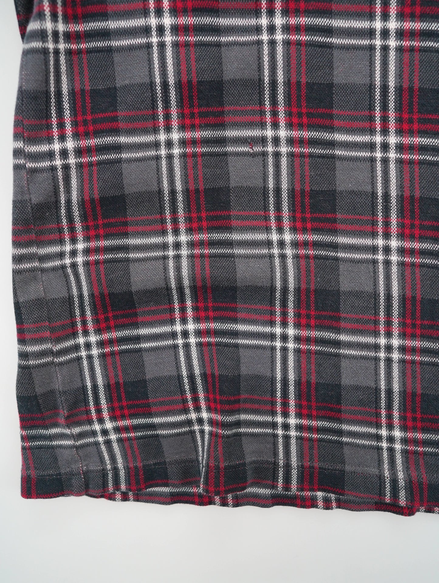 henley neck check long tee