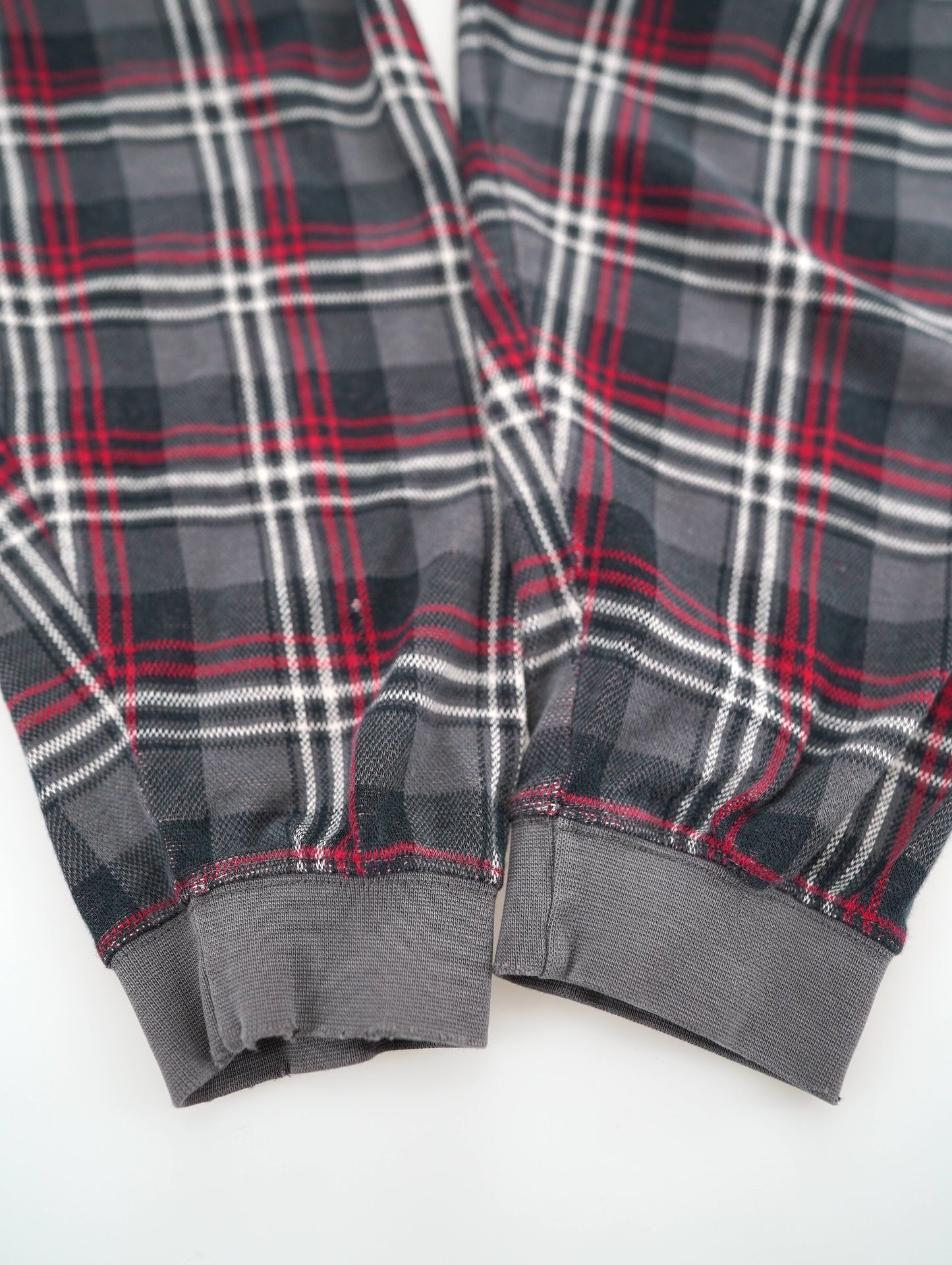 henley neck check long tee