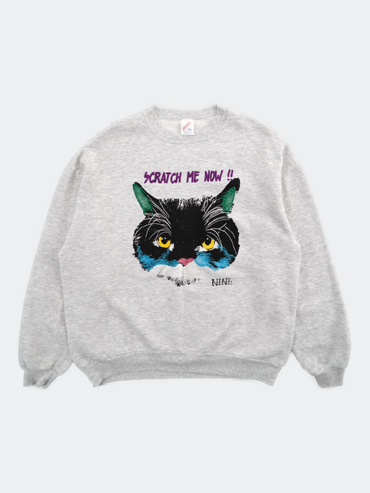 80s animal embroidery sweat