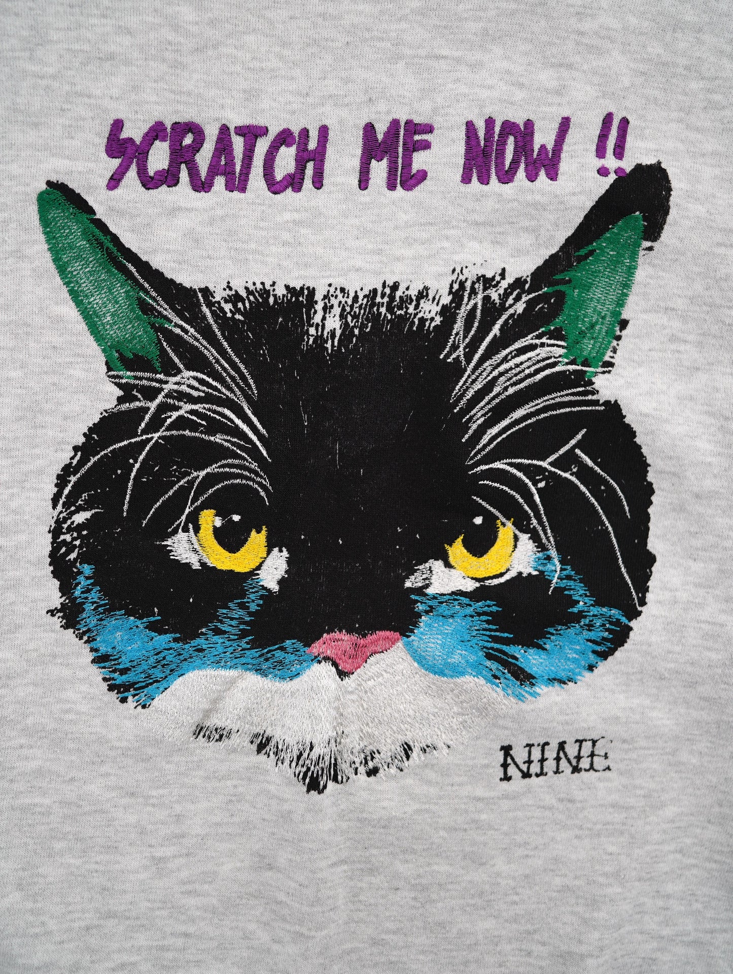 80s animal embroidery sweat