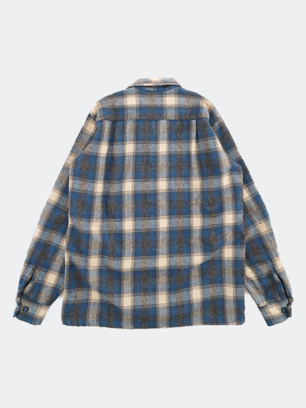 60s wool check shirt