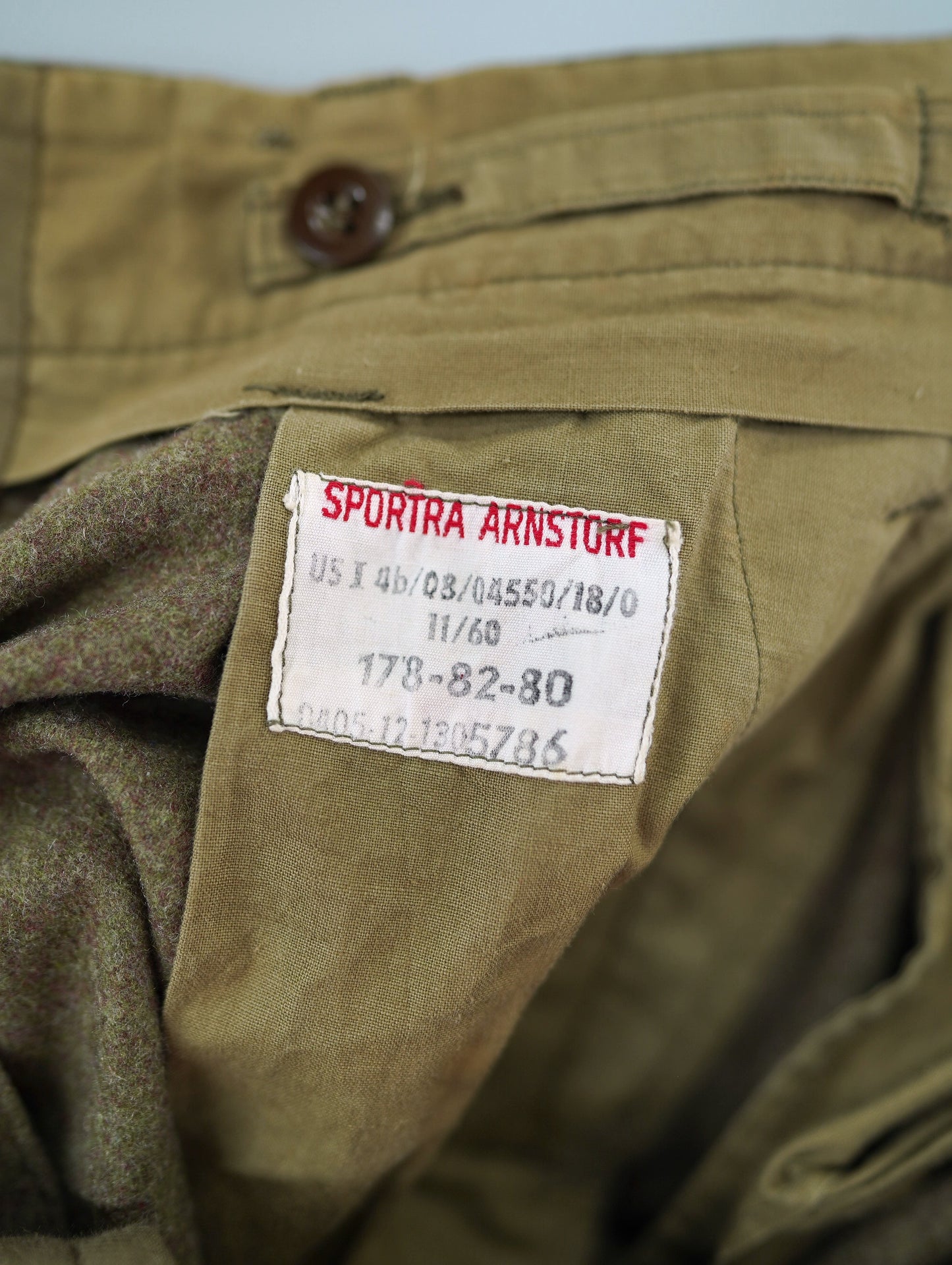 60s German military cargo pants