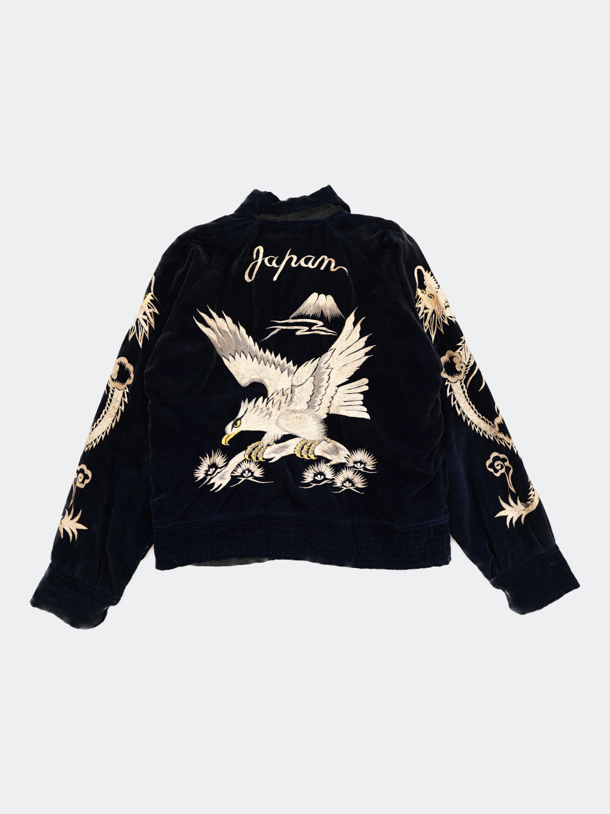 60sヴィンテージスカジャン　刺繍 リバーシブル Vintage 50's Japanese Souvenir Reversible Eagle&Tiger Satin