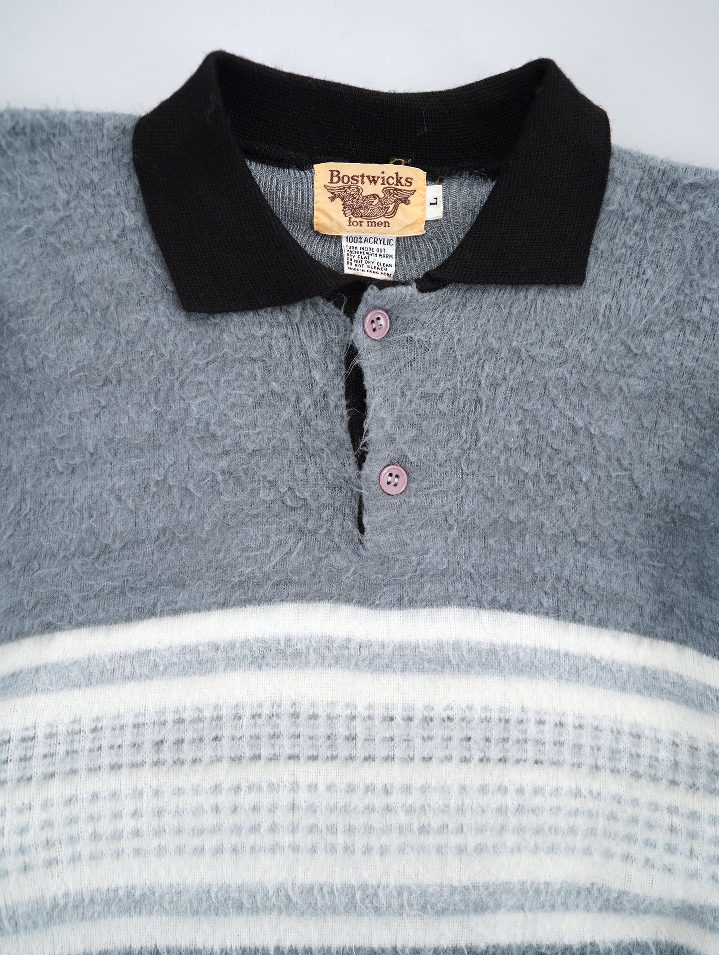 70s-80s knit polo shirt