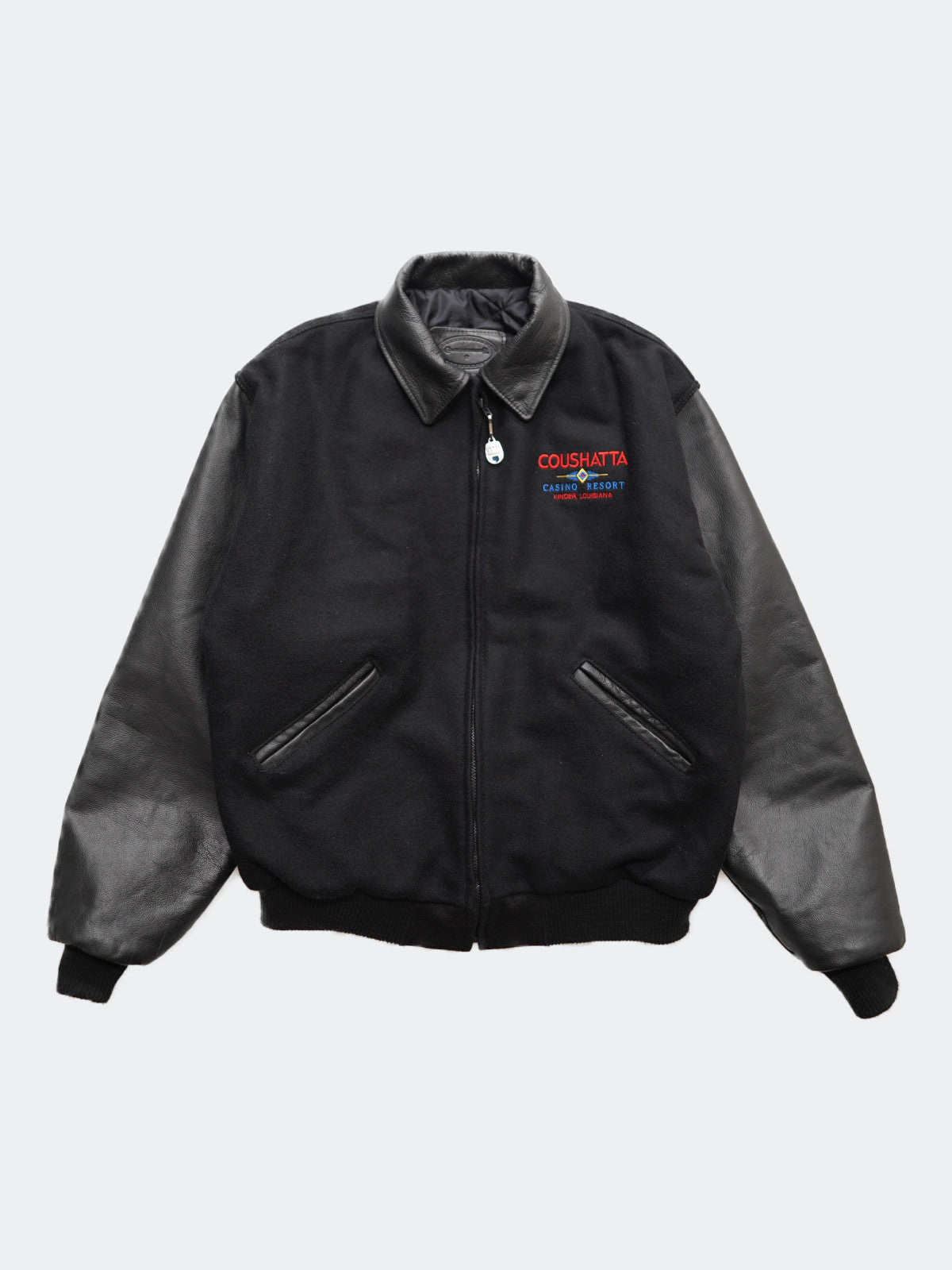 00s leather stadium jacket