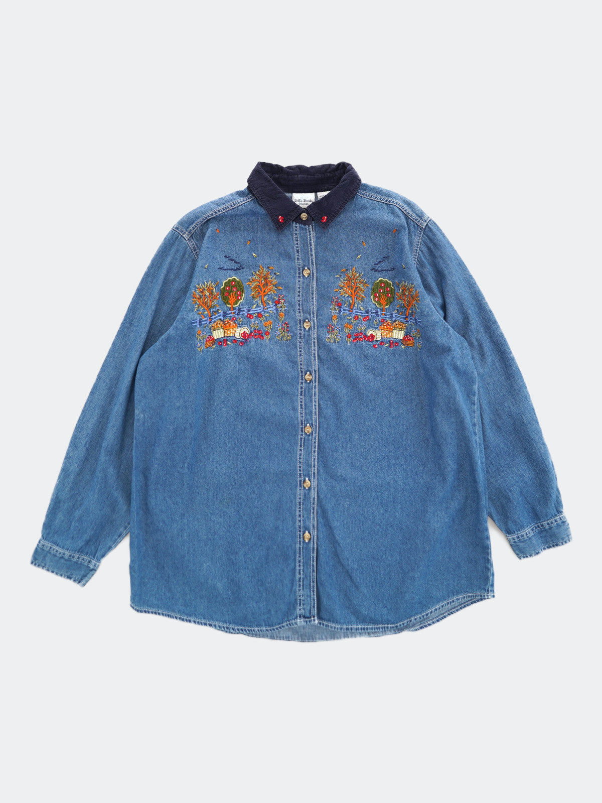 90s stitch denim shirt