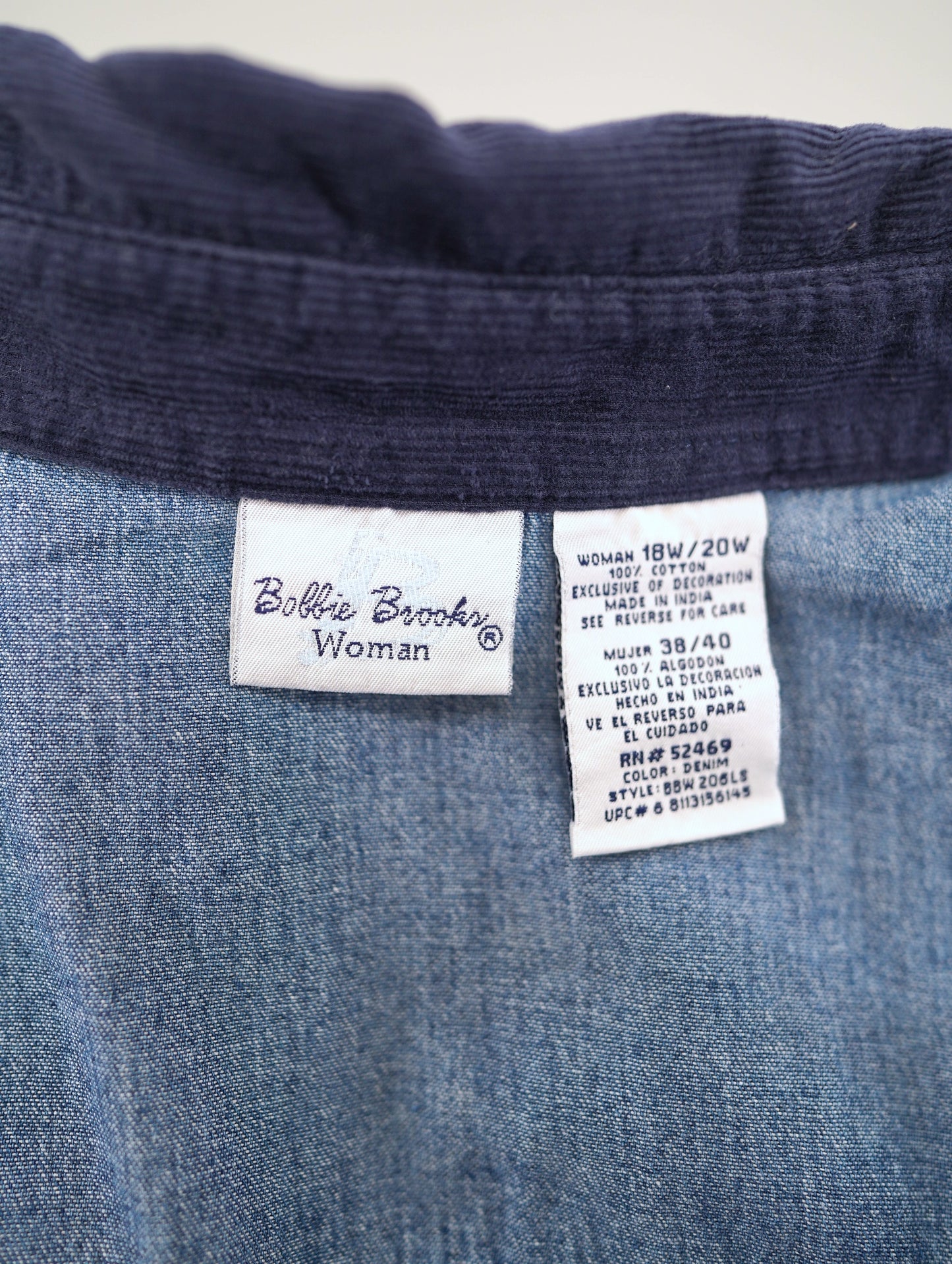 90s stitch denim shirt