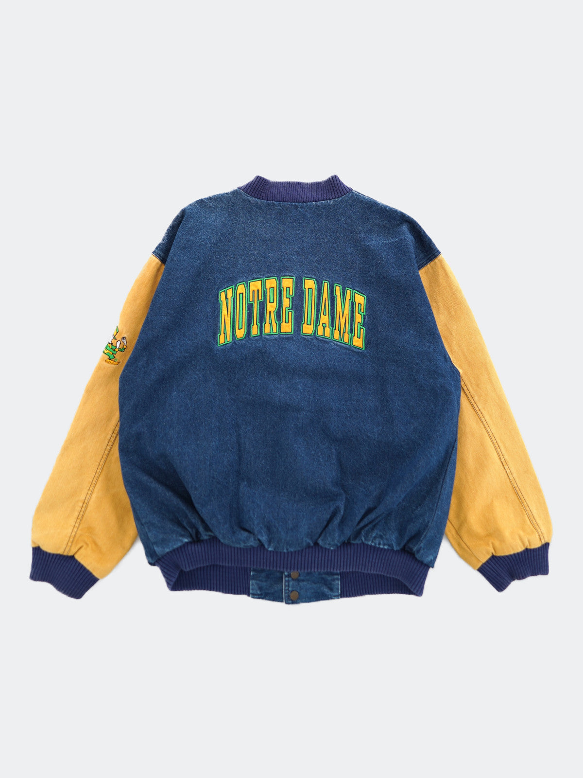 University of Notre Dame denim stadium jacket