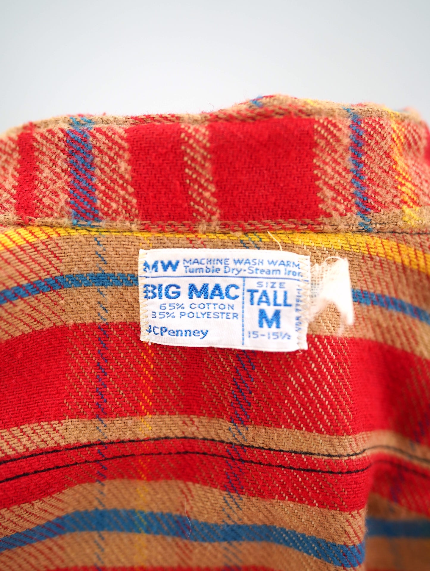 70s JC Penny BIG MAC Flannel plaid shirt