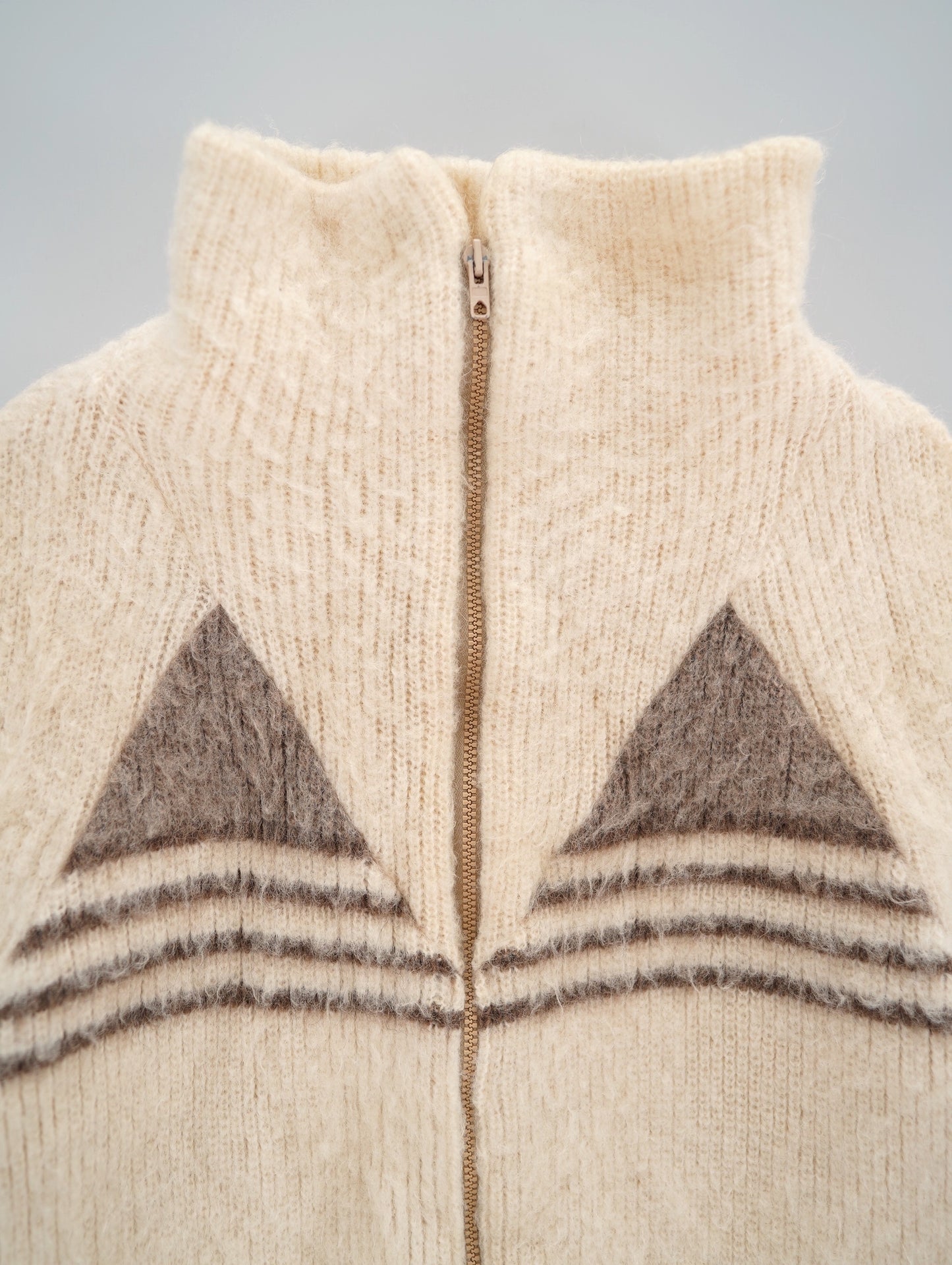 70s wool zip up jacket