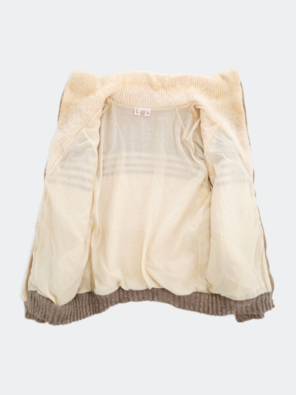 70s wool zip up jacket