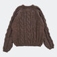 80s-90s cable knit sweater